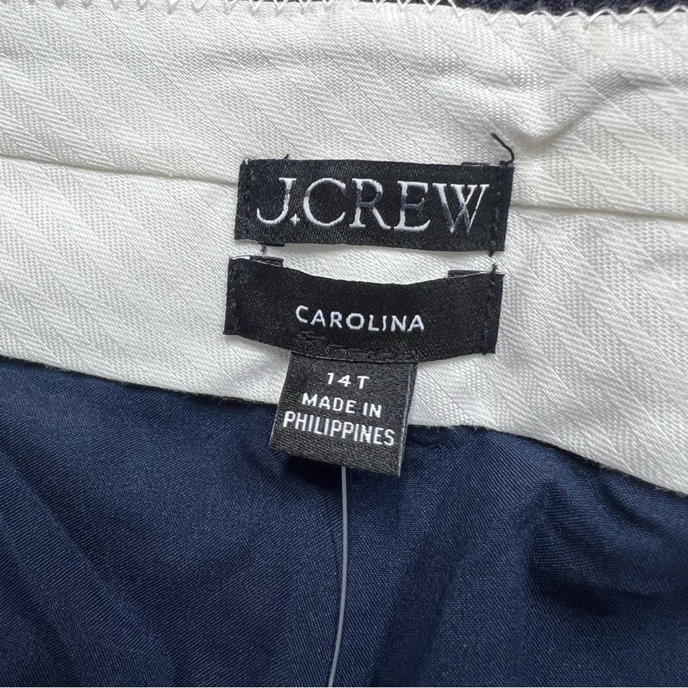 J. Crew Tall Carolina pant in wool-blend flannel in Navy Blue Size 14T - Picture 6 of 11